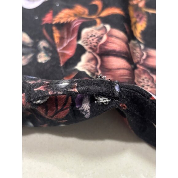 Disturbia Dark Floral Gothic Midi Dress Foxglove Witchy Cottagecore US 12 - Picture 7 of 10